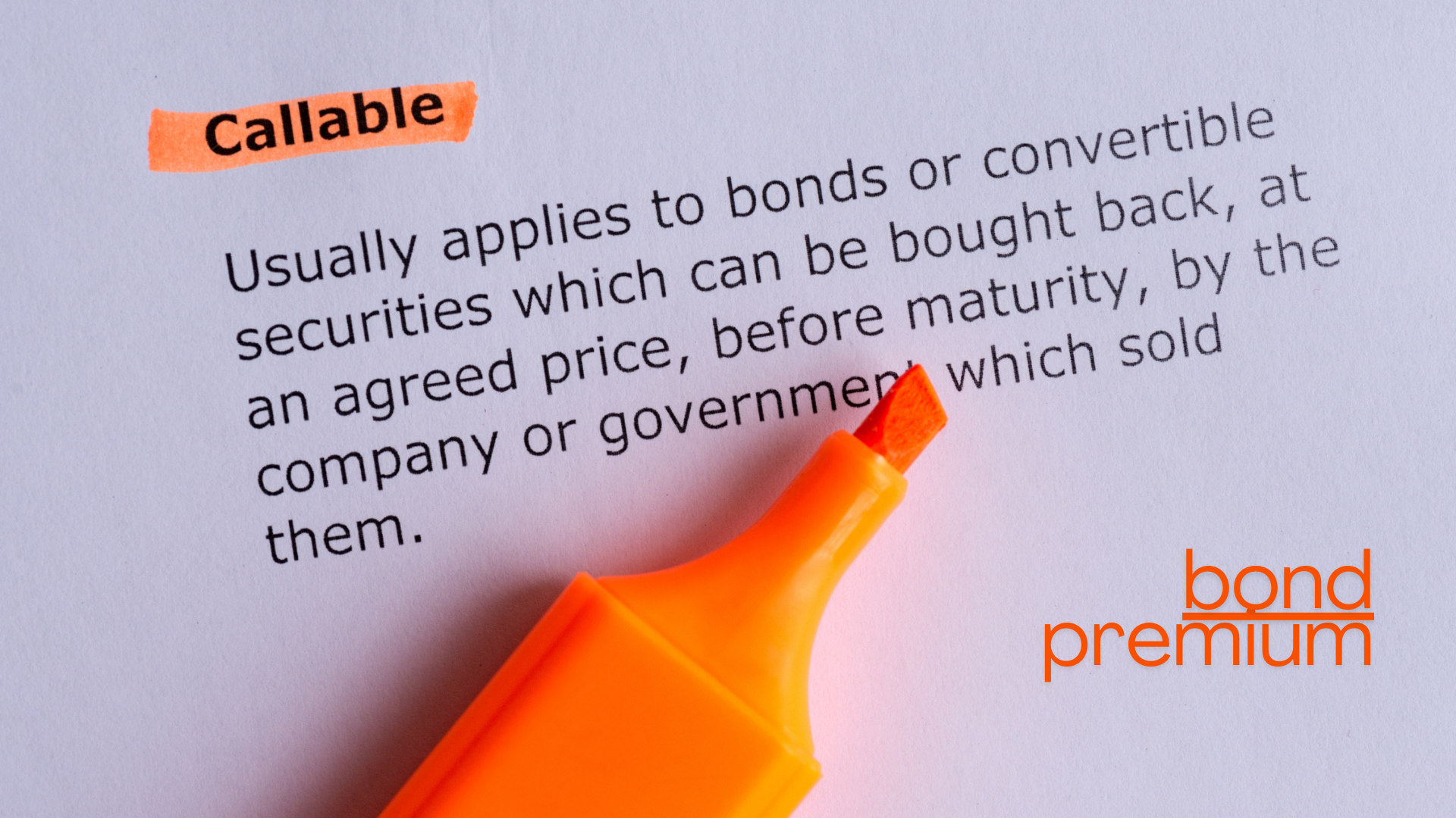 Callable Bond Premium